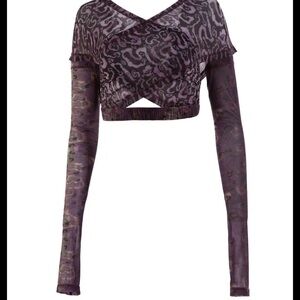 Charlotte Knowles KNWLS Sweed Mix Anti Cross Over Top